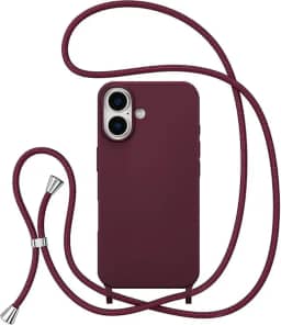 Case Capa Capinha Com Cordão Alça Transversal Para iPhone 17 NORMAL (MARSALA)