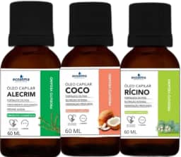 Óleo De Rícino Coco E Alecrim Terapia Capilar 60ml Cada - Premium