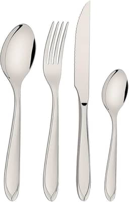 Faqueiro Laguna Aço Inox 32 Peças Serve 8 Pessoas Garfo, Faca, Colher de Sopa, Colher de Chá