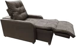Poltrona Retratil e Reclinavel Com Rodape Regulavel Azera Marrom