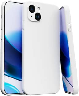 Capa Capinha Para iPhone 13 Silicone Com Proteção Na Câmera Forro Veludo Premium (BRANCO)