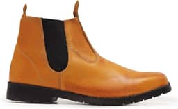 Botina Masculina Couro Legitimo Solado De Pneu Resistente Para Trabalho