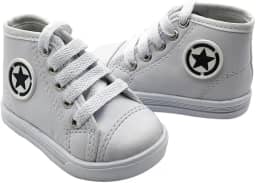Tênis Sapatinho Infantil Bebe Cano Alto Star Branco