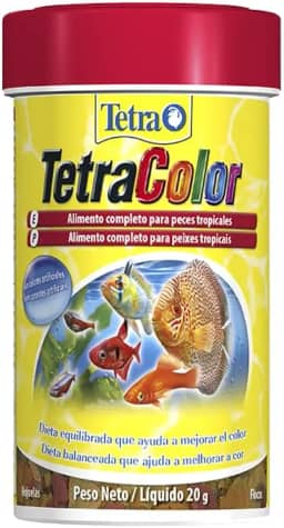 Tetra Color Flakes 20g Tetra Para Todos Os Tipos de Peixe Todas As Fases,