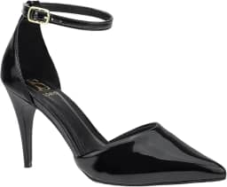 Sandália Scarpin Salto Alto de Fivela Sapato Bico Fino Stilleto 9000