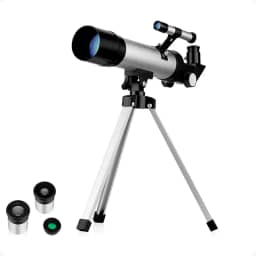 Telescópio Astronômico Luneta F36050 com Tripé Estável | Kit Premium Portátil com Lentes 6mm, 20mm e Zoom 1.5x | Ideal para Lua, Estrelas e Observação Terrestre – Gamora LTDA