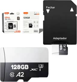 Cartão De Memória 128GB Original Com Adaptador Micro Full Hd - Velocidade 140MB/s ® (128, GB)