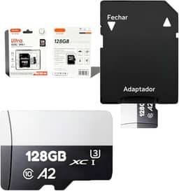 Cartão De Memória 128GB Original Com Adaptador Micro Full Hd - Velocidade 140MB/s ® (128, GB)