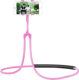 Suporte Flexível para Celular Pendurado no Pescoço Lazy Colar 360 Graus Assistir TV Jogar Tirar Selfies Ler Compatível com Smartphones Casa Escritório Viagem