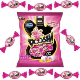 Bala Poosh Tutti Frutti Com Recheio De Chiclete 500g - TUTTI FRUTTI BALA CHICLE