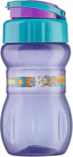 Garrafa Squeeze Infinity Decorada TIBA 350 ml Lilás com Azul