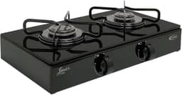 Fogão a Gás portátil Clarice Junior 2 Bocas glass preto