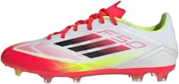 Chuteira Adidas Campo F50 League FG/MG Branco Rosa e Verde - Masculino - 42 - Branco