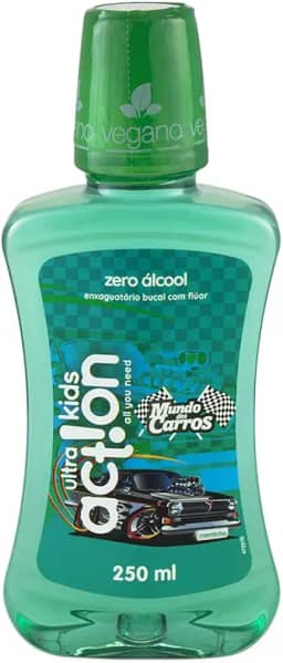 Ultra Action Enxaguante Bucal Infantil Mundo Dos Carros Mentinha Boni Kids
