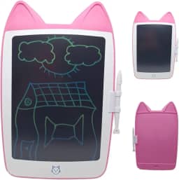 Infantil LCD Lousa Mágica Para Desenho e Estudo 12 Polegadas (Rosa Gatinho)