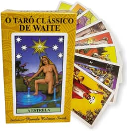 Baralho Tarot Clássico Waite 78 cartas Completo Plastificado