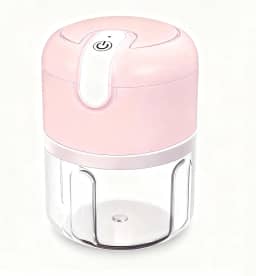 Mini Processador De Alimentos 3 Lâminas Elétrico 250ml Usb (Rosa)