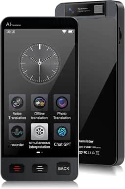 Dispositivo tradutor de idiomas offline, Tradutor instantâneo M80 ChatGPT sem necessidade de WiFi, tradução de voz bidirecional em tempo real, gravação e tradução de IA de foto para viagens de