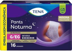 Tena Pants Noturna, Roupa Íntima para Incontinência Urinária, G/EG - 16 unidades
