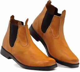 Botina Bota Masculina Couro Legitimo Solado De Pneu Resistente