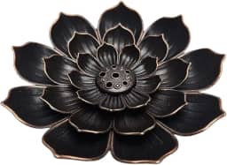 Incensario Vareta, Flor de Lotus de Metal, Queimador de Incenso, Porta Incenso (Cobre)