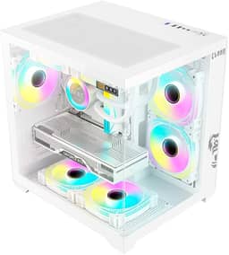 GABINETE BRANCO GAMER GRODD SNOW - CLANM