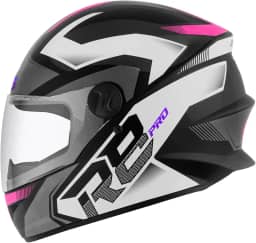 CAPACETE FECHADO PRO TORK R8 PRO BRILHANTE PRETO - ROSA TAM. 56