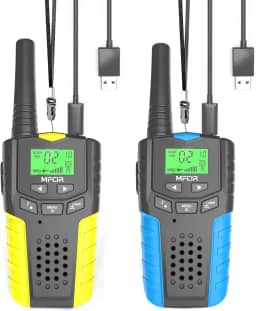 Mfcir Walkie Talkies Para Crianças, Pacote Com 2 Recarregáveis, Longo Alcance De 3 Milhas, 22 Canais, Rádio Bidirecional, Mini Rádio Infantil, Aniversário, Brinquedos Para Meninos E Meninas De 3 A 1