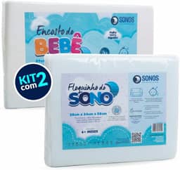Kit Travesseiro e Encosto Antirrefluxo Bebê Sonos 2 Peças
