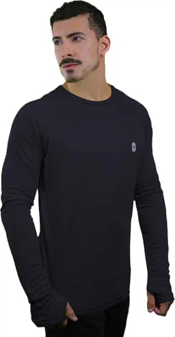 Camiseta Skube Com Proteção UV 50+ Dry Fit Segunda Pele Térmica Tecido Termodry Manga Longa Dedeira