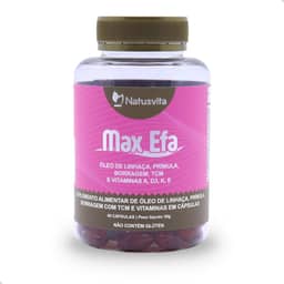 Max Efa (Óleo de Linhaça, Prímula, Borragem com TCM e Vitaminas A, D3, K e E). Suplemento Menopausa/TPM 60 cápsulas