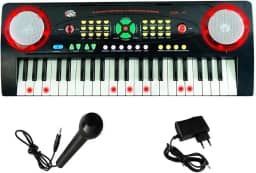 Kit Teclado Musical Kids CKKB44 44 Iluminadas + Microfone