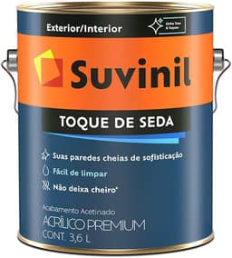 Tinta Suvinil para parede acrilico toque de seda 3,6L - Branco neve - 53422448