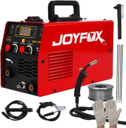 JOYFOX Máquina de Solda MIG-150D 220V, 3 em 1 (MIG/MMA/TIG), Tecnologia IGBT, Soldagem Rápida e Digital, Para Aço Carbono e Inox