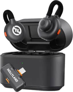 Hollyland Lark M2S Microfone de lapela sem fio com plugue USB-C para iPhone 15/16 e Androids, Clipe de Titânio, plug-and-play, Cancelamento de Ruído, Alcance de 300 m, 27 H para vlogs e YouTube