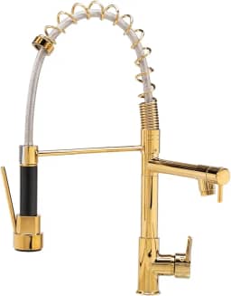 Torneira Cozinha Gourmet Pia Monocomando Extensível 50cm Luxo (Dourado)