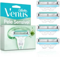 Gillette Venus Pele Sensível Carga para Aparelho de Depilar com Aloe Vera, 4 Unidades