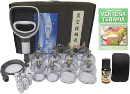 KIT VENTOSA BK COM 12 COPOS C/LIVRO VENTOSATERAPIA