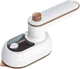 Mini Ferro De Passar Roupa Cabe Na Mala Mochila Bolsa De Viagem Compacto Portatil A Vapor Umido com Borrifador Leve (BRANCO BIVOLT)