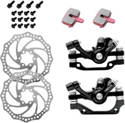 Kit Pinça Freio a Disco Mecânico Absolute Nero 160mm – Com Pastilha Quadrada – Aro 26 a 29