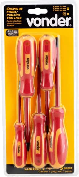 Vonder, Jogo De Chaves De Fenda/Phillips Com 5 Peças, Iec60900.