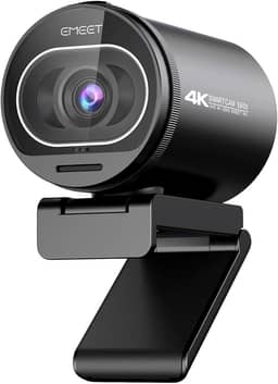 EMEET Webcam 4K para PC, webcam S600 com sensor Sony, 2 microfones de redução de ruído, FOV de 65° a 88°, foco automático TOF, capa de privacidade rotativa integrada, 1080p a 60FPS, ideal para