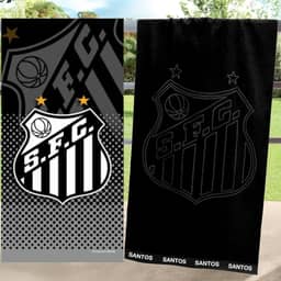 Kit 2 Toalhas Santos FC Banho Praia e Piscina Oficial Clubes do Brasil Licenciado Buettner
