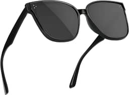 Óculos de Sol Polarizado Retrô Unissex Quadrado - Armação Oversized Ultraconfortável, Proteção UV400, Ideal para Dirigir e Viagens ao Ar Livre