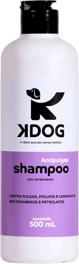 KDog, Shampoo de pelos para cães, Antipulgas e Carrapatos, 500 ml, Roxo