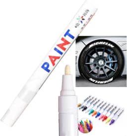 Caneta Reparadora Tira Risco Automóveis Carro Moto Caminhões Pintar e Retocar Pneu Azulejo e Tênis Uso Escolar Marca Texto