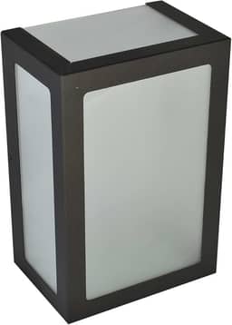 Arandela Alumínio 5 Vidros Focos Externa Interna Muro Parede Jardim E27 Branca, Preta ou Marrom (PRETO TEXTURIZADO)