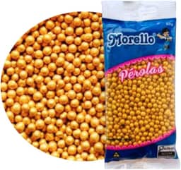 Pérolas de Açúcar para Confeitaria e Panificação 60g (Dourado)