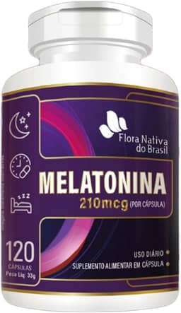 Melatonina 120 Cápsulas (210 mcg por cápsula) Flora nativa do Brasil