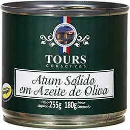 Atum Sólido em Azeite de Oliva Tours Conservas 255g